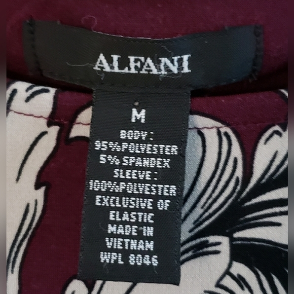 ALFANI TUNIC W/SHEER LONG SLEEVES SZ M - Picture 7 of 8